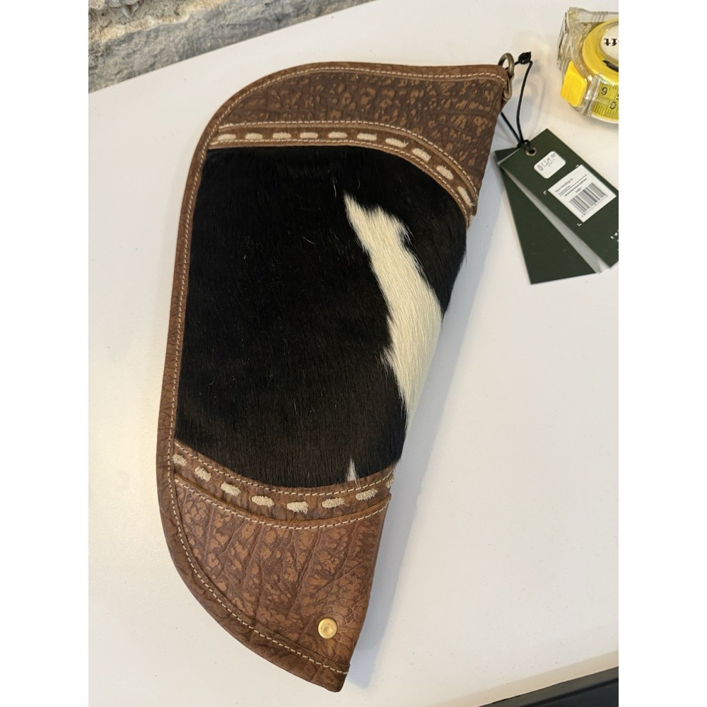 NWT Myra Bag Cowhide Leather Zippered Pistol Case Soft Handgun Storage Pouch - Picture 5 of 12